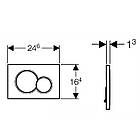 Кнопка зливу для інсталяції GEBERIT подвійна чорна 67224 115.770.DW.5, фото 2