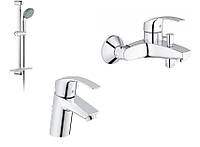 Комплект змішувачів для ванної GROHE EUROSMART 123238 S хром латунь 71351