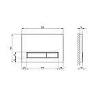 Кнопка змиву для інсталяції Q-TAP Nest QT0111M08381CRM подвійна глянцева хром 72469, фото 2