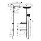 Душова система без змішувача HANSGROHE RAINFINITY 363мм латунна хром 26842000, фото 2
