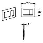 Кнопка зливу для інсталяції GEBERIT подвійна глянцева хром 82755 115.883.KH.1, фото 2