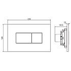 Кнопка зливу для інсталяції VOLLE подвійна хром 72404 221515, фото 2