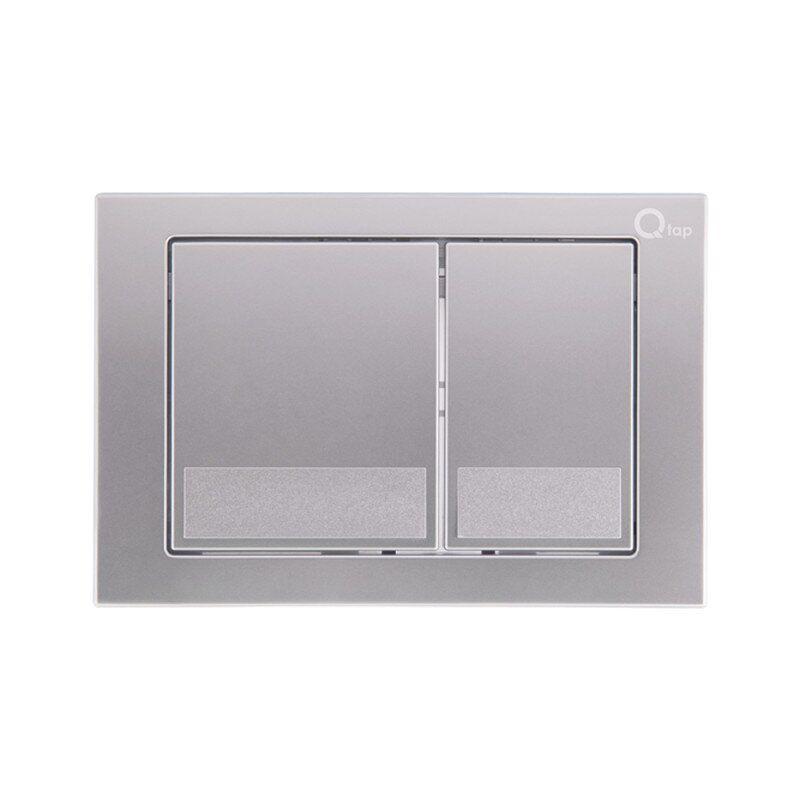 Змивна клавіша для інсталяції Q-TAP Nest QT0111M06029SAT подвійна матована сатин 72466, фото 1
