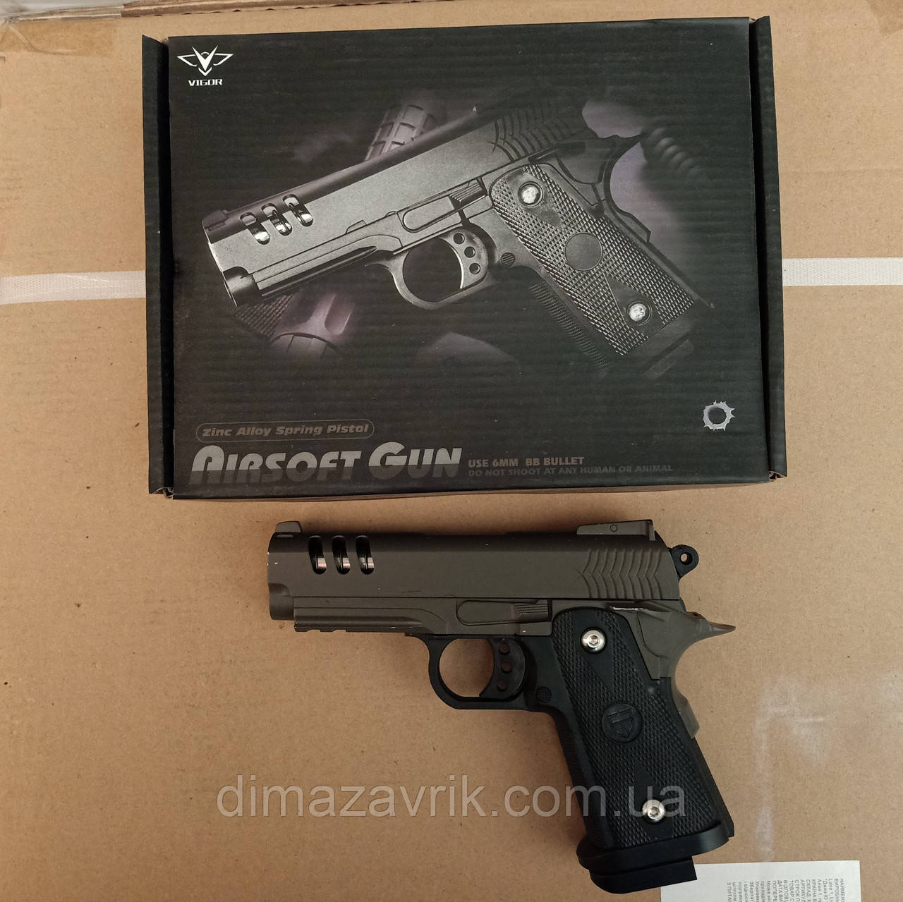 Дитячий пістолет Vigor V13 метал, 3 кольори, фото 1