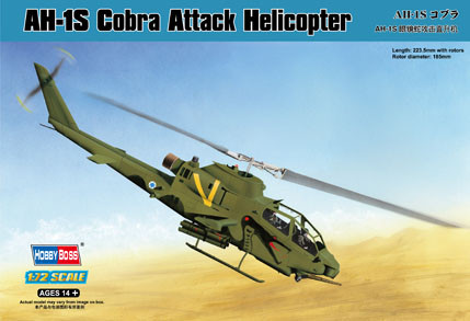 AH-1S Cobra. Збірна модель вертольота в масштабі 1/72. HOBBY BOSS 87225