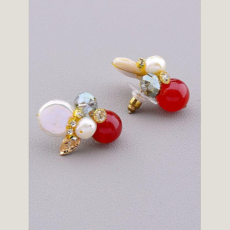 Серьги украшения женские в стиле Hand Made Сердолик