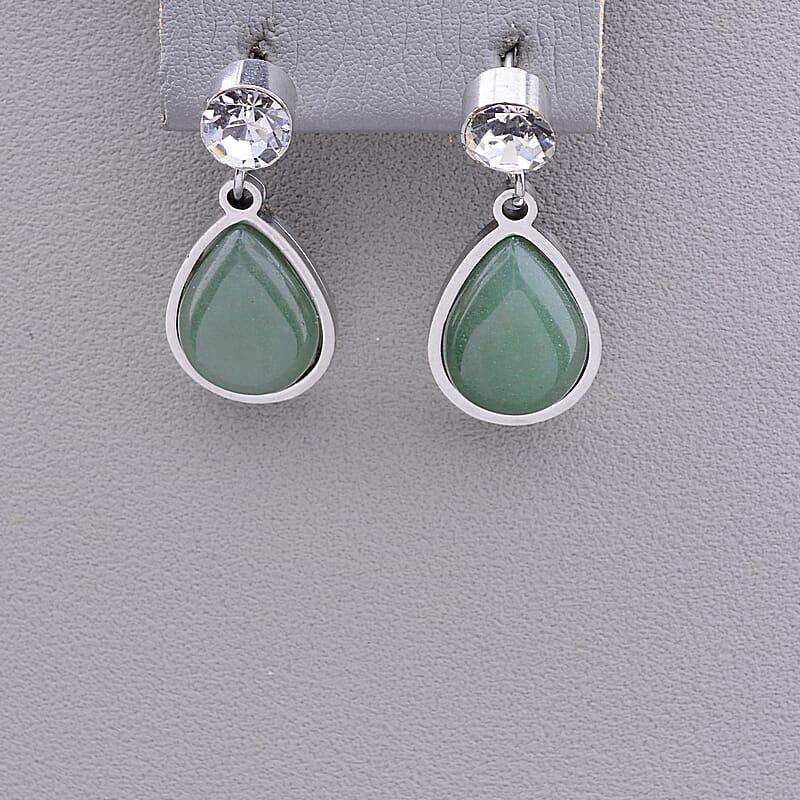 Сережки 'Steel' Нефрит
