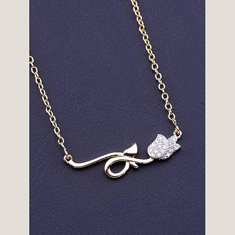Підвіска біжутерія жіноча на шию Xuping Jewelry Фіаніт 40 см покриття позолота і родій