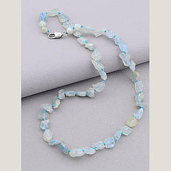 Бусы из натурального камня Аквамарин 45 см.