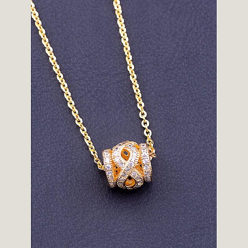 Подвеска на шею медицинское золото Xuping Jewelry украшено изделие фианитами 45 см покрытие позолота