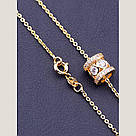 Подвеска на шею медицинское золото Xuping Jewelry Jewelry украшено изделие фианитами 45 см покрытие позолота, фото 3