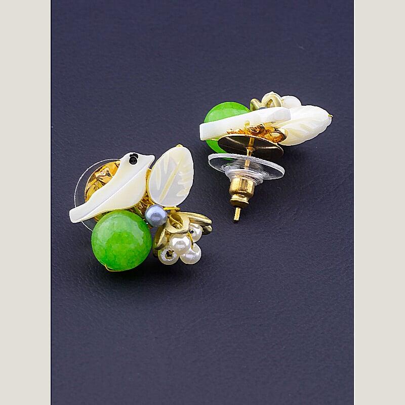 Сережки жіночі в стилі Hand Made Перламутр