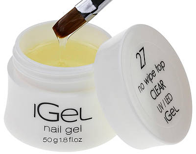 Топ гель iGel No Wipe Top Gel Clear №27 50 гр