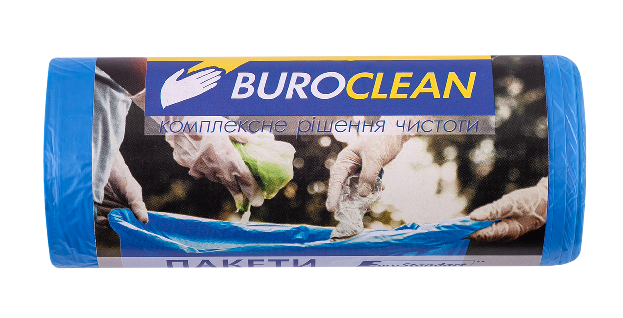 /Пакети для сміття 35л/30шт сині 500х600мм 8мкм BuroClean EuroStandart