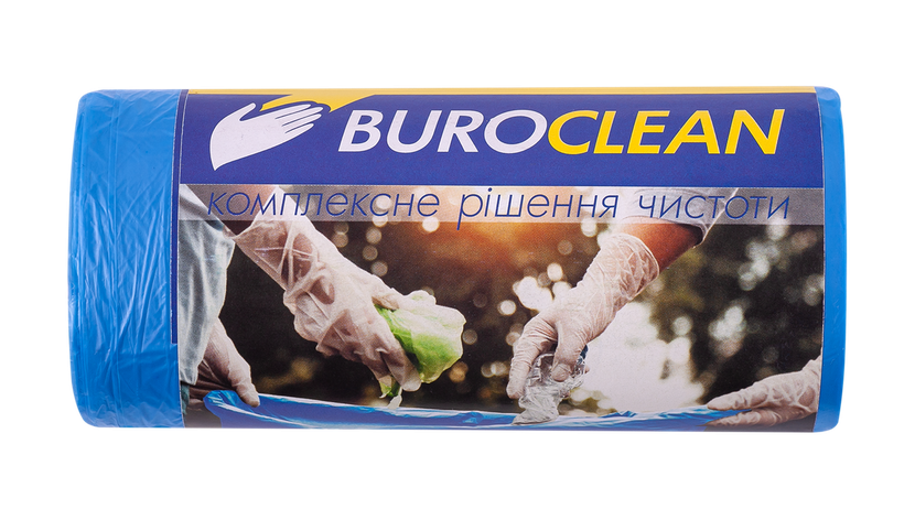 /Пакети для сміття 35л/50 шт сині 500х600мм 8мкм BuroClean EuroStandart, фото 1