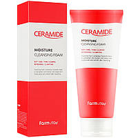 Увлажняющая пенка для умывания с церамидами Farmstay Ceramide Moisture Cleansing Foam 180 мл