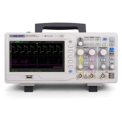 Цифровой осциллограф SIGLENT SDS1072CML+, настольный, двухканальный, 70 МГц, 1 Гвыб/с, 7,0" TFT дисплей, 2 МБ - фото 1 - id-p1346727327