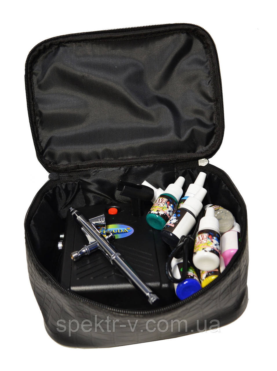 Набір для аерографії на нігтях (airbrush nail set) BD-851 у кейсі