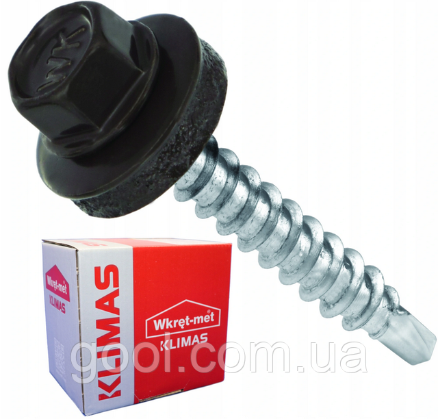 саморез кровельный цвет 8019 по дереву 4,8х70