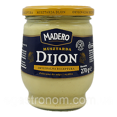 Гірчиця діжон Мадеро Madero Dijon 270g 12шт/ящ (Код: 00-00005427)