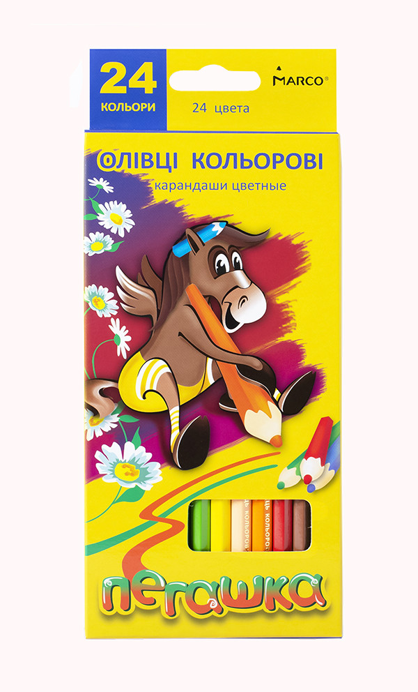 Олівці кольорові Marco Пегашка 24 кольори 1010-24CB