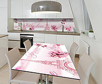 Наклейка 3Д виниловая на стол Zatarga «Французский шарм» 600х1200 мм для домов, квартир, столов, кофейн, кафе