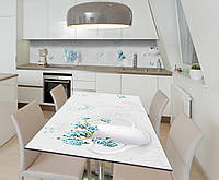 Наклейка 3Д виниловая на стол Zatarga «Бирюзовые мечты» 650х1200 мм для домов, квартир, столов, кофейн, кафе