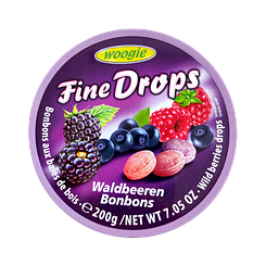 Льодяники Дропс ягідний мікс Drops waldbeeren 200g 10шт/ящ (Код: 00-00003478)