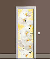 Наклейка на дверь Zatarga «Белый плен» 650х2000 мм виниловая 3Д наклейка декор самоклеящаяся