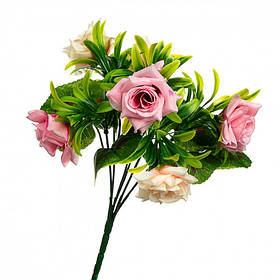 Букет "Розы", розовый 32см (8412-015)