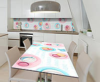 Наклейка 3Д виниловая на стол Zatarga «Нежное наслаждение» 600х1200 мм для домов, квартир, столов, кофейн,