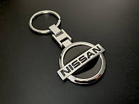 Брелок Nissan Black (Ниссан) двухсторонний Silver
