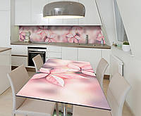 Наклейка 3Д виниловая на стол Zatarga «Листья дикого винограда» 650х1200 мм для домов, квартир, столов,