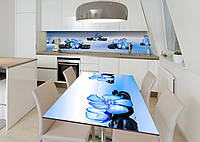 Наклейка 3Д виниловая на стол Zatarga «Бирюзовые чувства» 600х1200 мм для домов, квартир, столов, кофейн, кафе