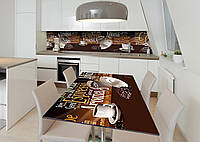Наклейка 3Д виниловая на стол Zatarga «Сладкий кофе» 600х1200 мм для домов, квартир, столов, кофейн, кафе