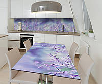 Наклейка 3Д виниловая на стол Zatarga «Лавандовое счастье» 600х1200 мм для домов, квартир, столов, кофейн,