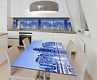 Наклейка 3Д виниловая на стол Zatarga «Неоновый блеск» 650х1200 мм для домов, квартир, столов, кофейн, кафе