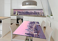 Наклейка 3Д виниловая на стол Zatarga «Деловой центр» 650х1200 мм для домов, квартир, столов, кофейн, кафе