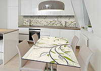 Наклейка 3Д виниловая на стол Zatarga «Ветер в ивах» 650х1200 мм для домов, квартир, столов, кофейн, кафе