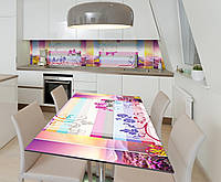 Наклейка 3Д виниловая на стол Zatarga «Радужный Прованс» 600х1200 мм для домов, квартир, столов, кофейн, кафе