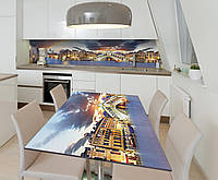 Наліпка 3Д виниловая на стол Zatarga «Огни Гранд-канала» 600х1200 мм для домов, квартир, столов, кофейн, кафе