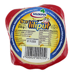 Сир Ліліпут Млекпол Liliput Mlekpol 350g 12шт/ящ (Код: 00-00001059)