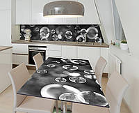 Наклейка 3Д виниловая на стол Zatarga «Мыльные пузыри» 650х1200 мм для домов, квартир, столов, кофейн, кафе