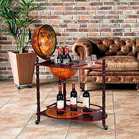 Глобус бар підлоговий зі столиком коричневий 71*45*89 см