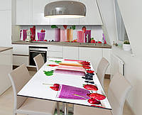 Наклейка 3Д виниловая на стол Zatarga «Супер-смузи» 600х1200 мм для домов, квартир, столов, кофейн, кафе