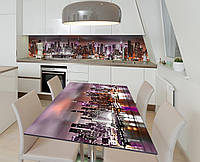 Наклейка 3Д виниловая на стол Zatarga «Современный мир» 600х1200 мм для домов, квартир, столов, кофейн, кафе