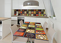 Наклейка 3Д виниловая на стол Zatarga «Африканские мотивы» 600х1200 мм для домов, квартир, столов, кофейн,