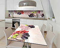 Наліпка 3Д виниловая на стол Zatarga «Бочки с вином» 650х1200 мм для домов, квартир, столов, кофейн, кафе