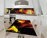 Наліпка 3Д виниловая на стол Zatarga «Плач лилий» 650х1200 мм для домов, квартир, столов, кофейн, кафе