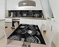 Наклейка 3Д виниловая на стол Zatarga «Шеф-меню» 600х1200 мм для домов, квартир, столов, кофейн, кафе